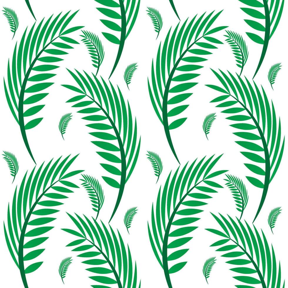 palm leaves floral seamless pettern background design vector