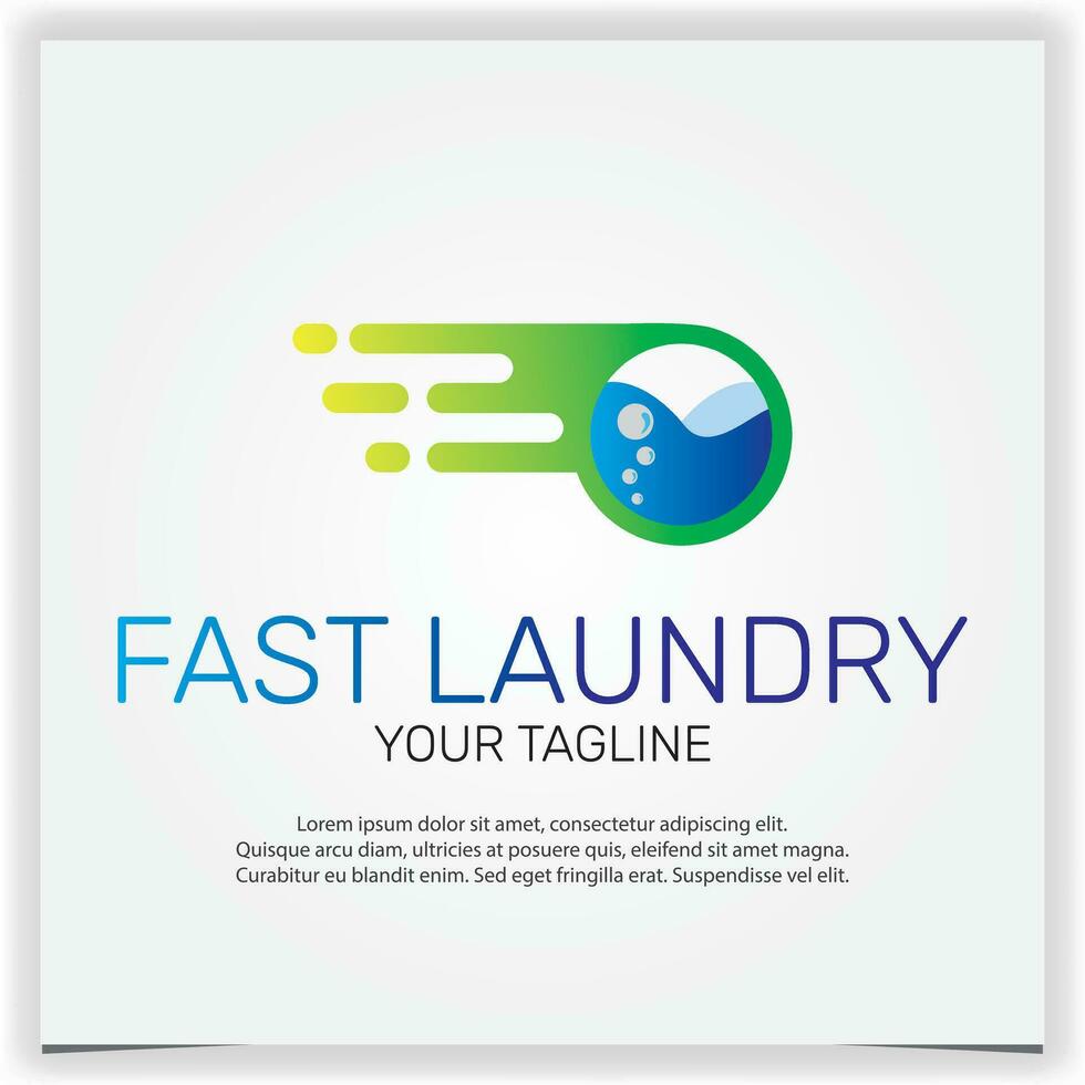 Vector fast laundry logo template design vectorcreative premium elegant template vector eps 10