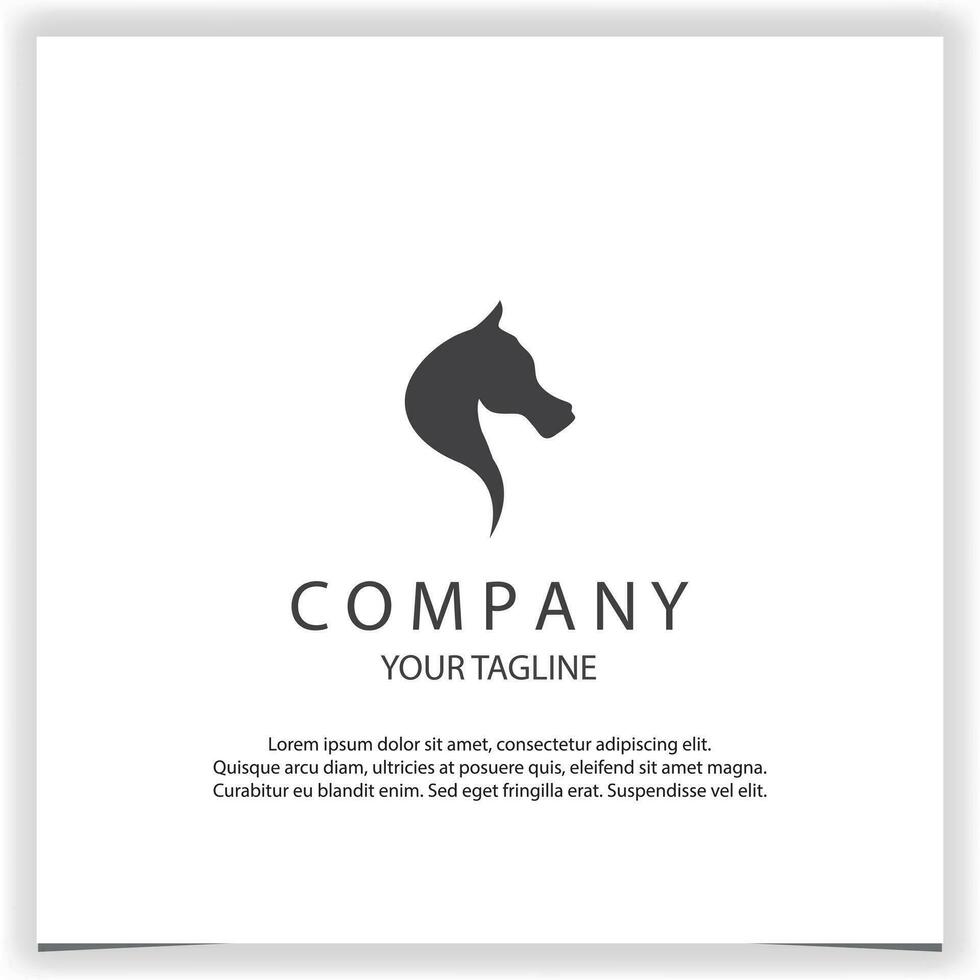 using the concept of a horse's head logo creative premium elegant template vector eps 10