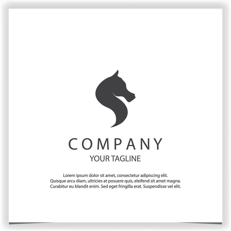 using the concept of a horse's head logo creative premium elegant template vector eps 10