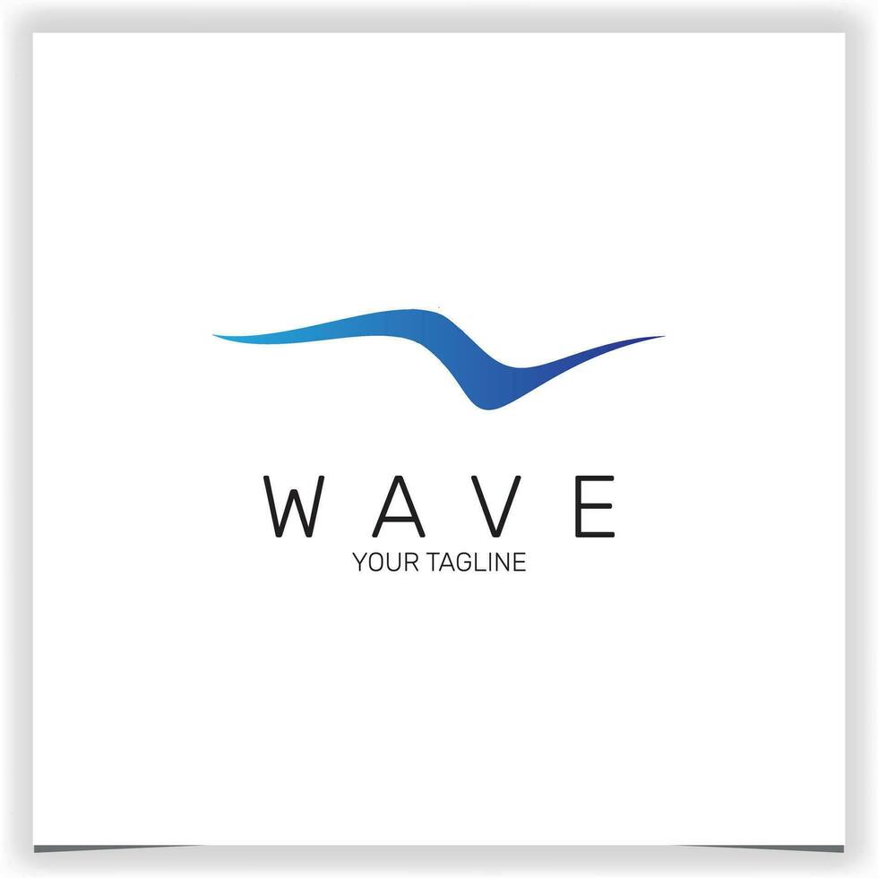 Wave vector symbol. Business Icon logo premium elegant template vector eps 10