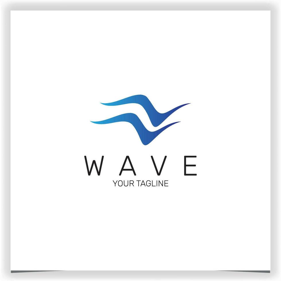 Wave vector symbol. Business Icon logo premium elegant template vector eps 10