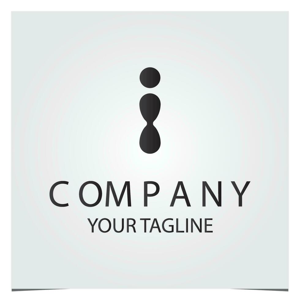 Letter i circle connected logo template design vector eps 10 2