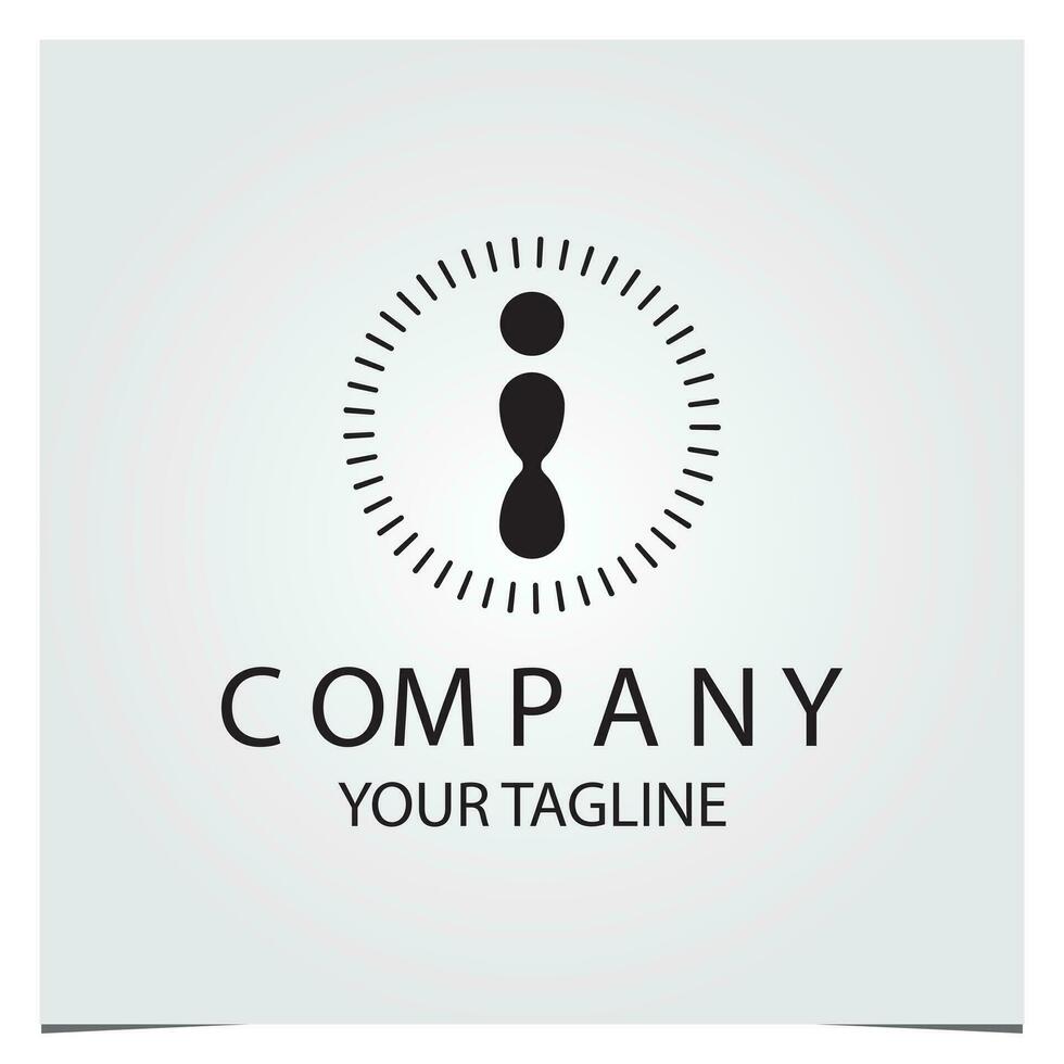 Letter i circle connected logo template design vector eps 10 2