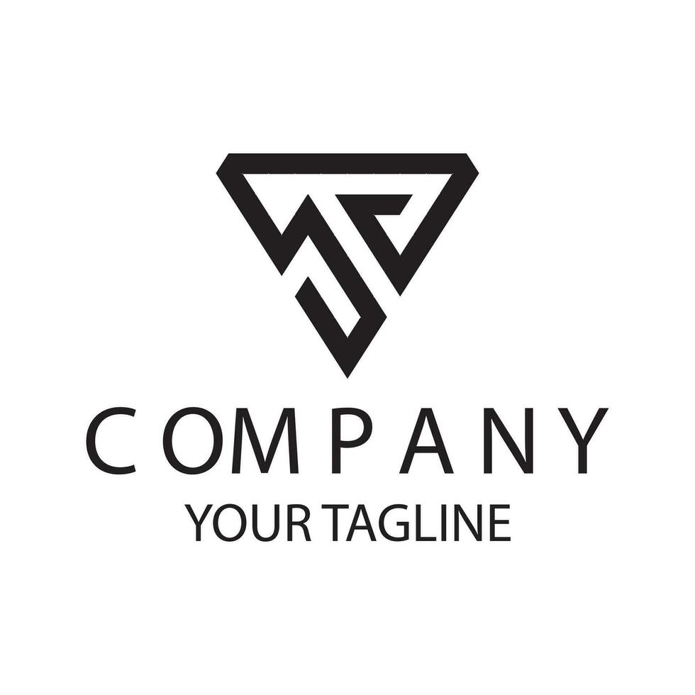 so initial triangle logo design premium elegant template vector eps 10