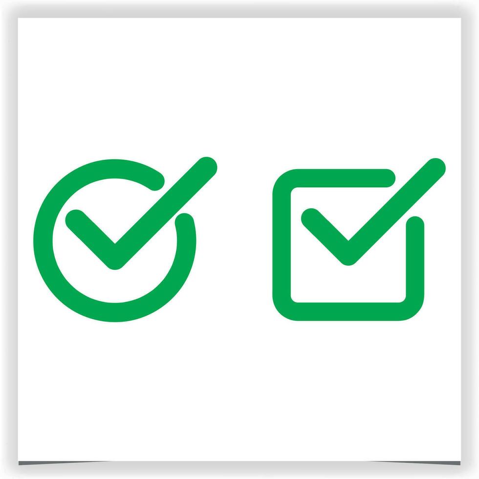 Simple checkmark right vector icon. Green checklist vector design. Checkmark icon for business, office, poster, and web design