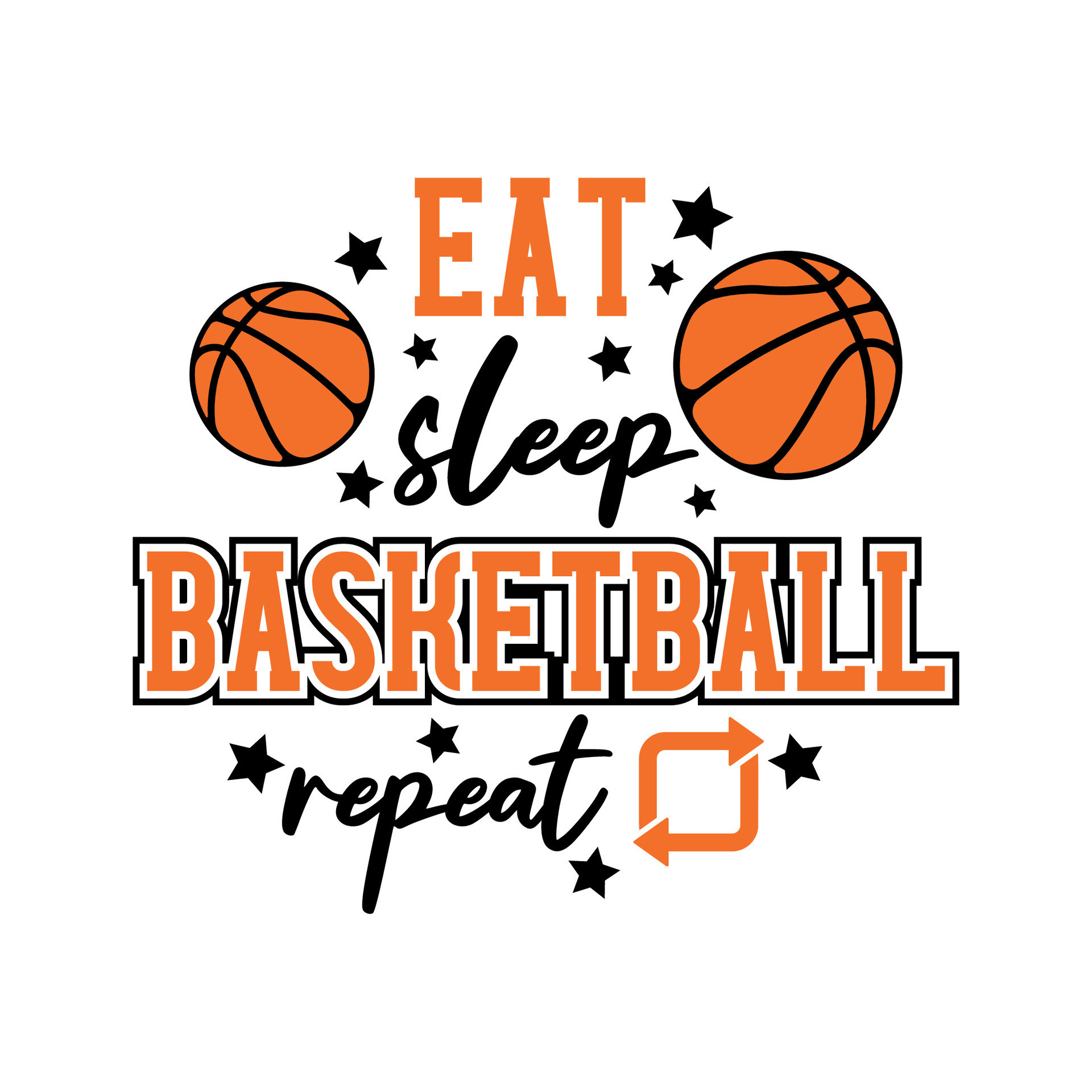 Eat Sleep Basketball Repeat 25746708 Vector Art at Vecteezy