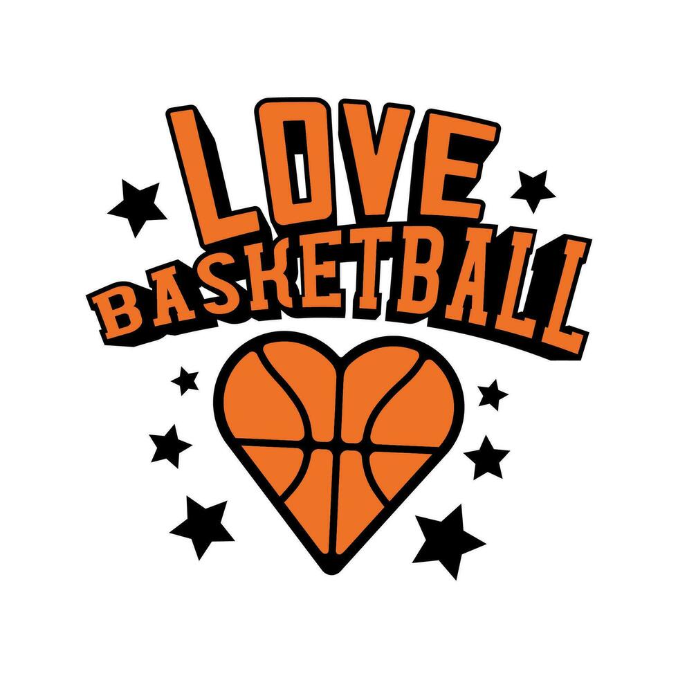 amor baloncesto citar diseño vector