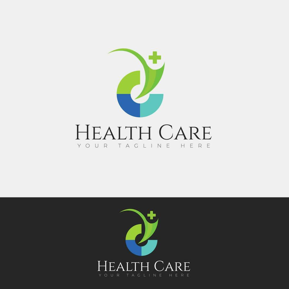 Health and wealth care logo vector