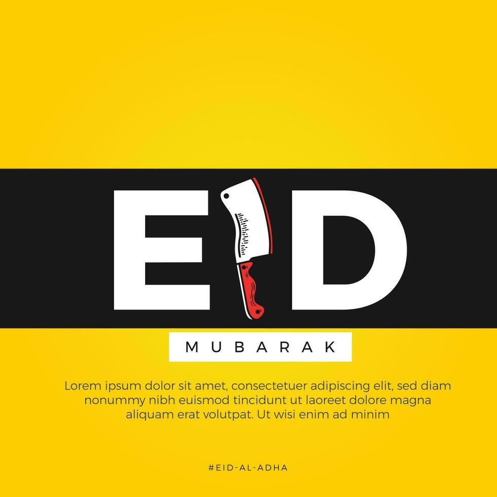 Eid al adha Mubarak post design vector