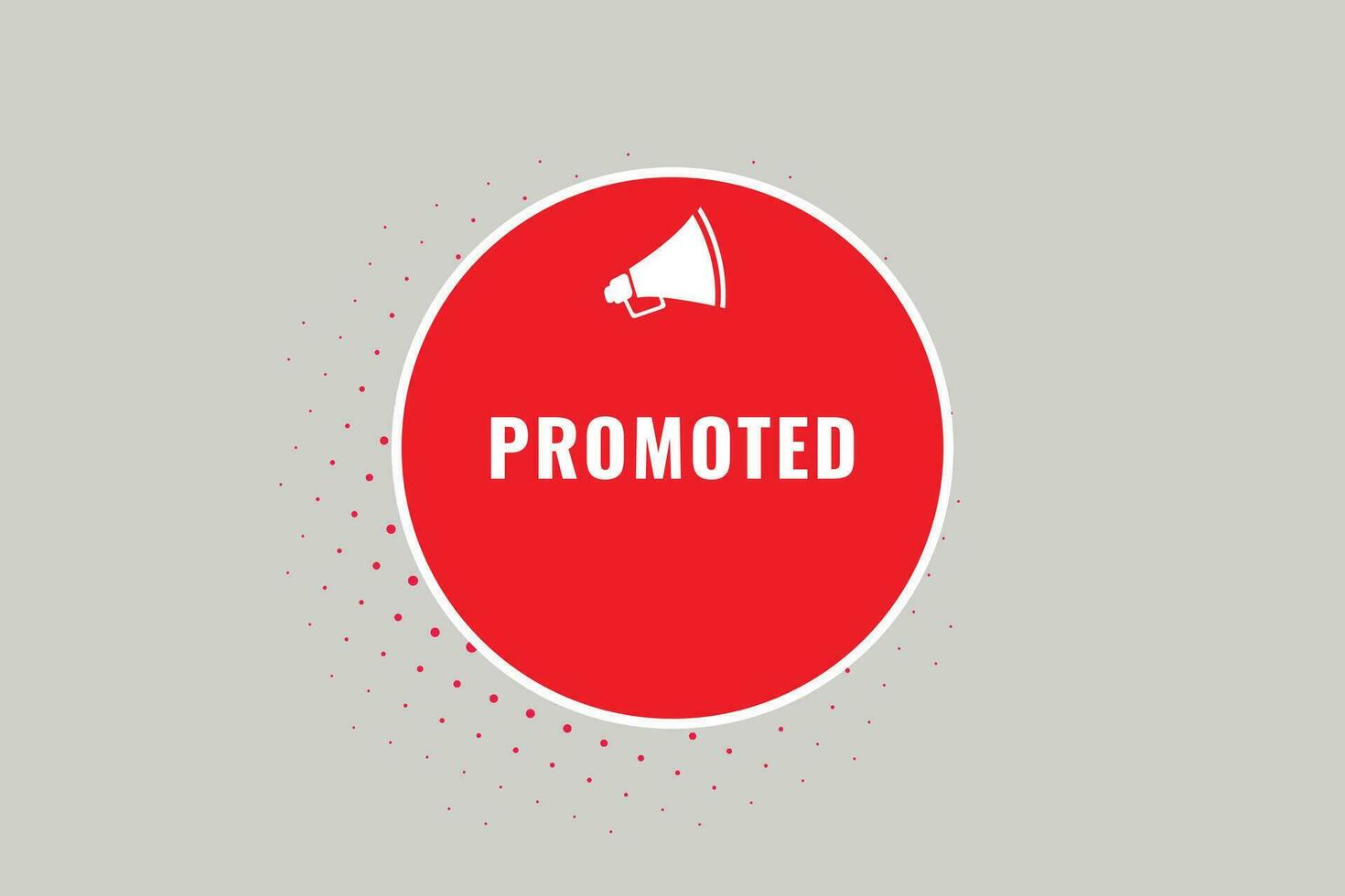 Promoted Button. Speech Bubble, Banner Label Promoted vector
