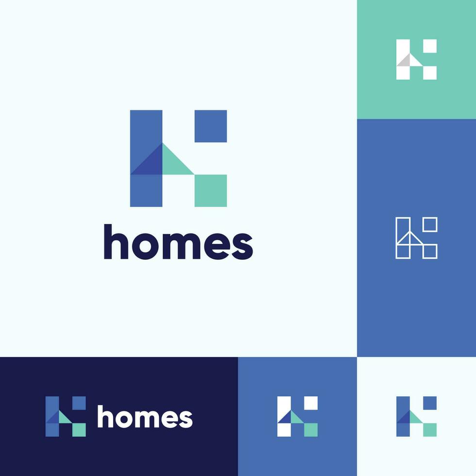 hogar logotipos, real inmuebles negocio empresa logo vector