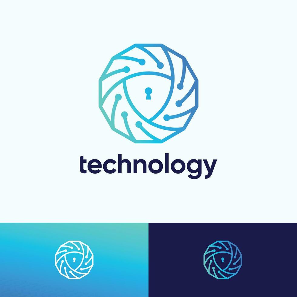 seguridad logo, tecnología empresa logo vector