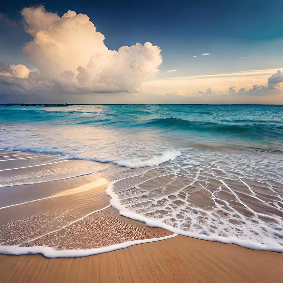 Beach Day With Palm Trees photo
