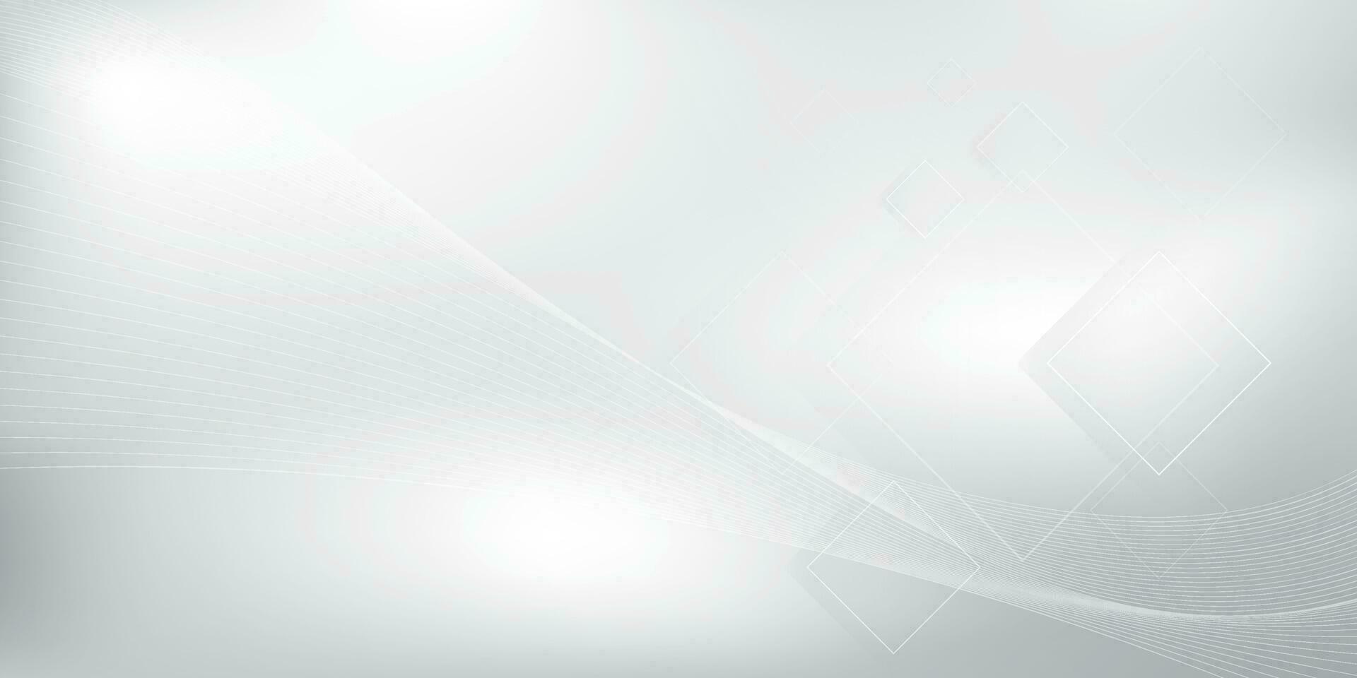 Abstract geometric white and gray color, modern design stripes background with wavy pattern, rectangle shape. Vector illustration.