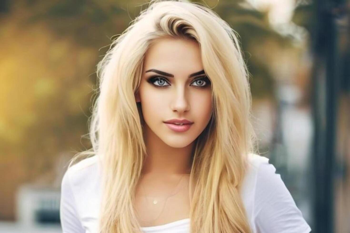 A woman with a white shirt photo