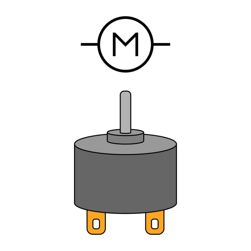 DC Motor and Symbol vector