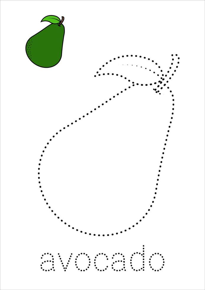 Trace and Color Avocado vector