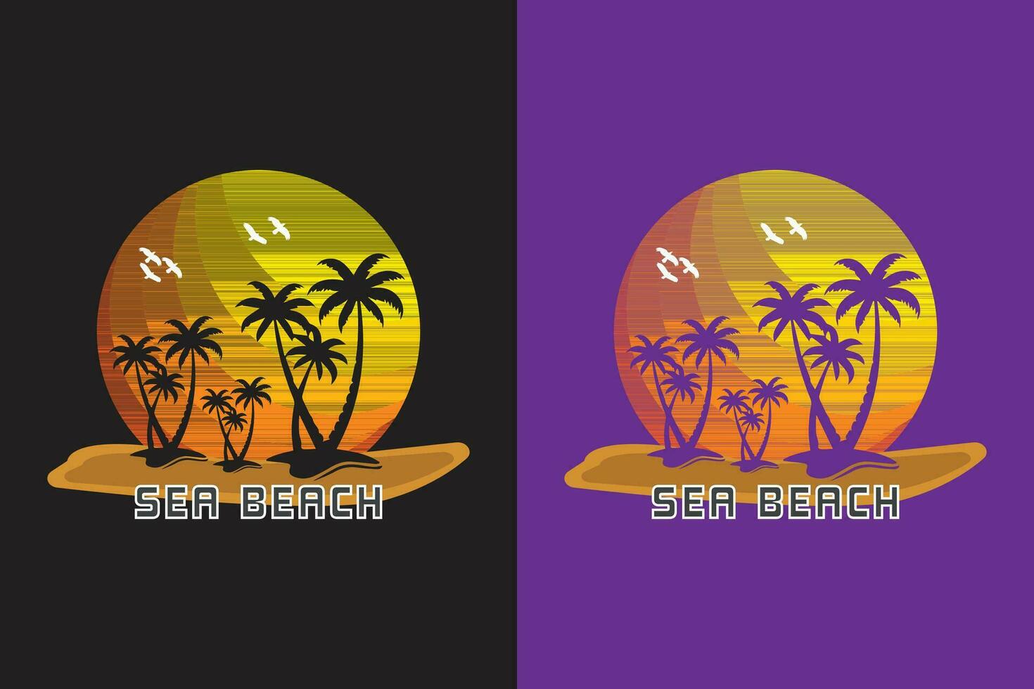Beach T-Shirt Design for You vector