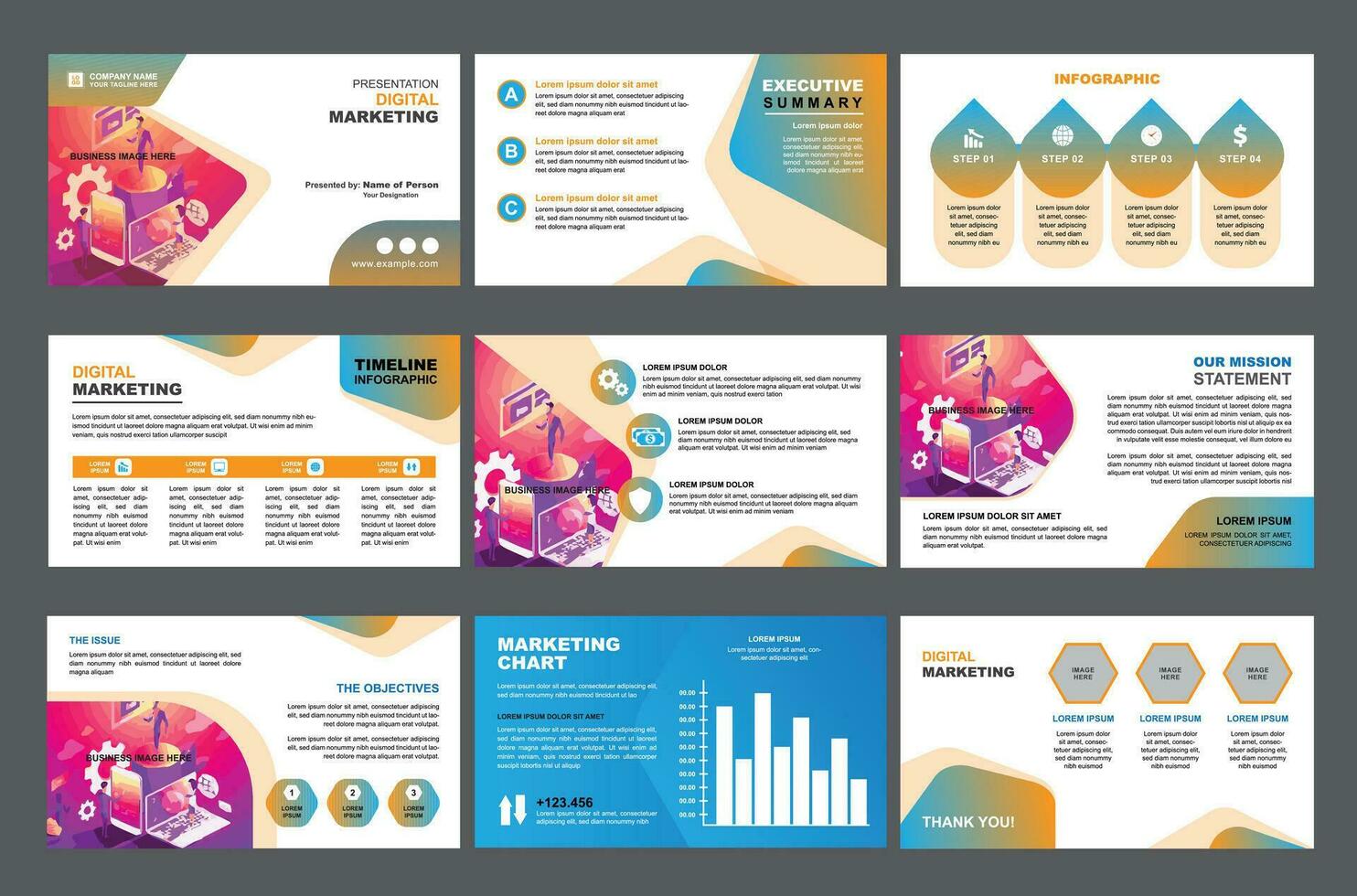 Presentation Template Design for Business vector