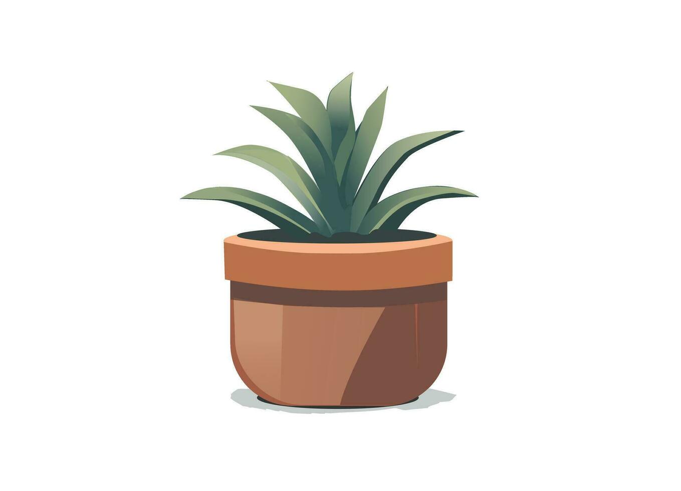 vector pot, vase with a plant at home