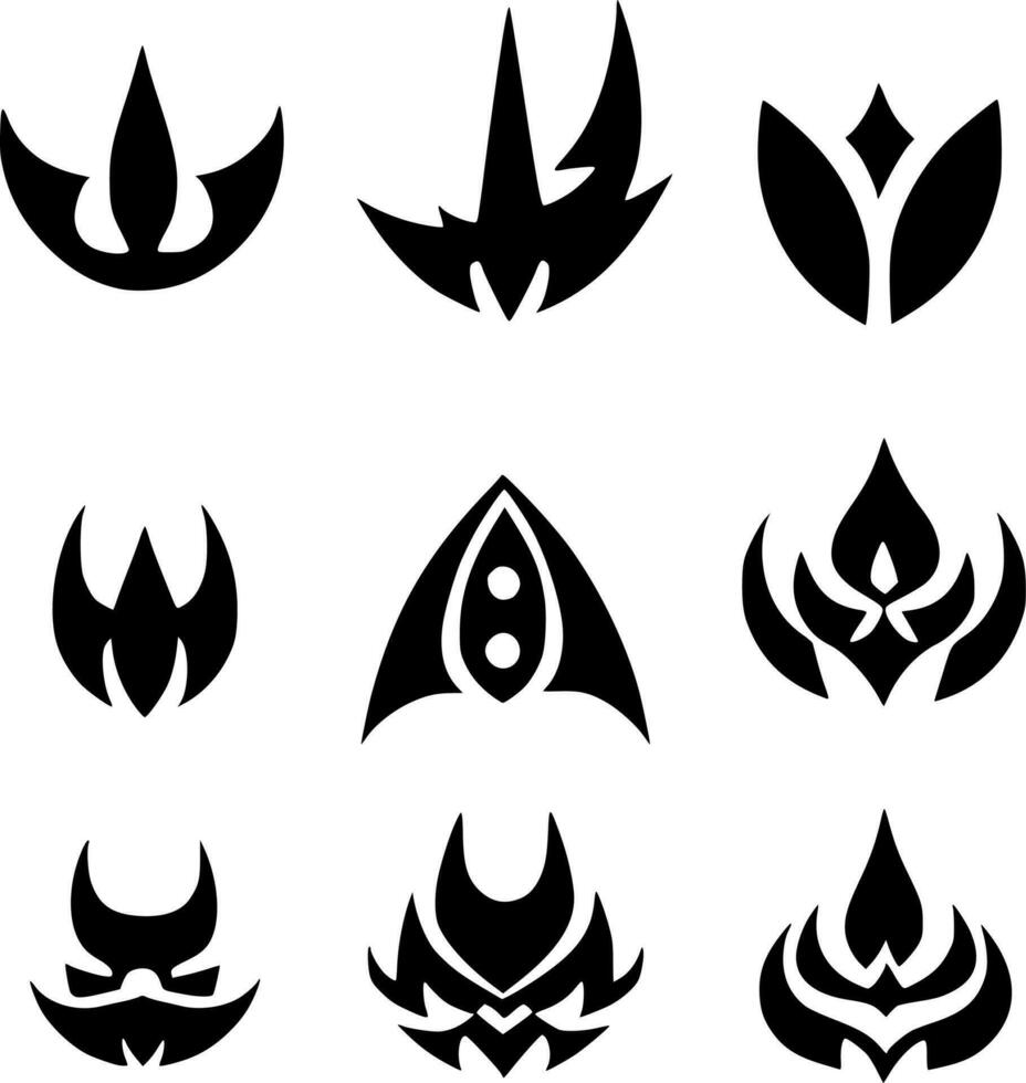 conjunto de icono forma vector