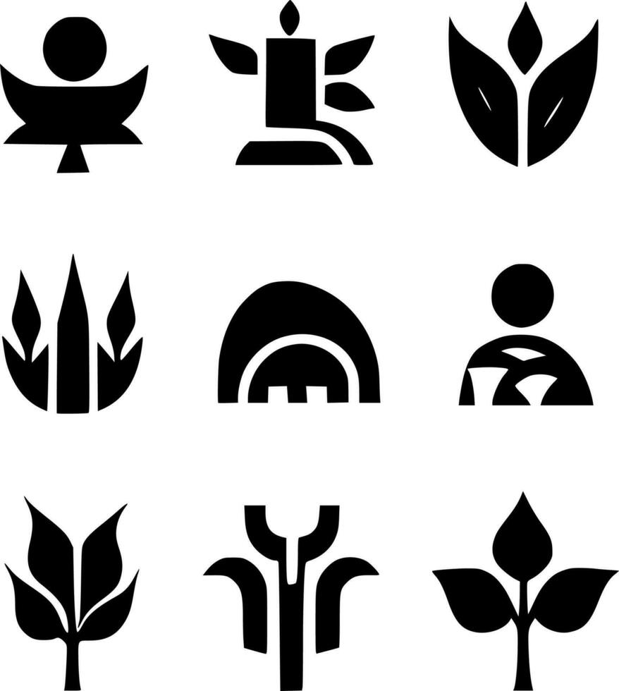 set of icon shape vector