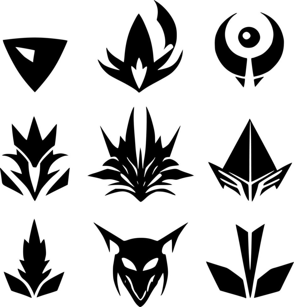 set of icon shape vector