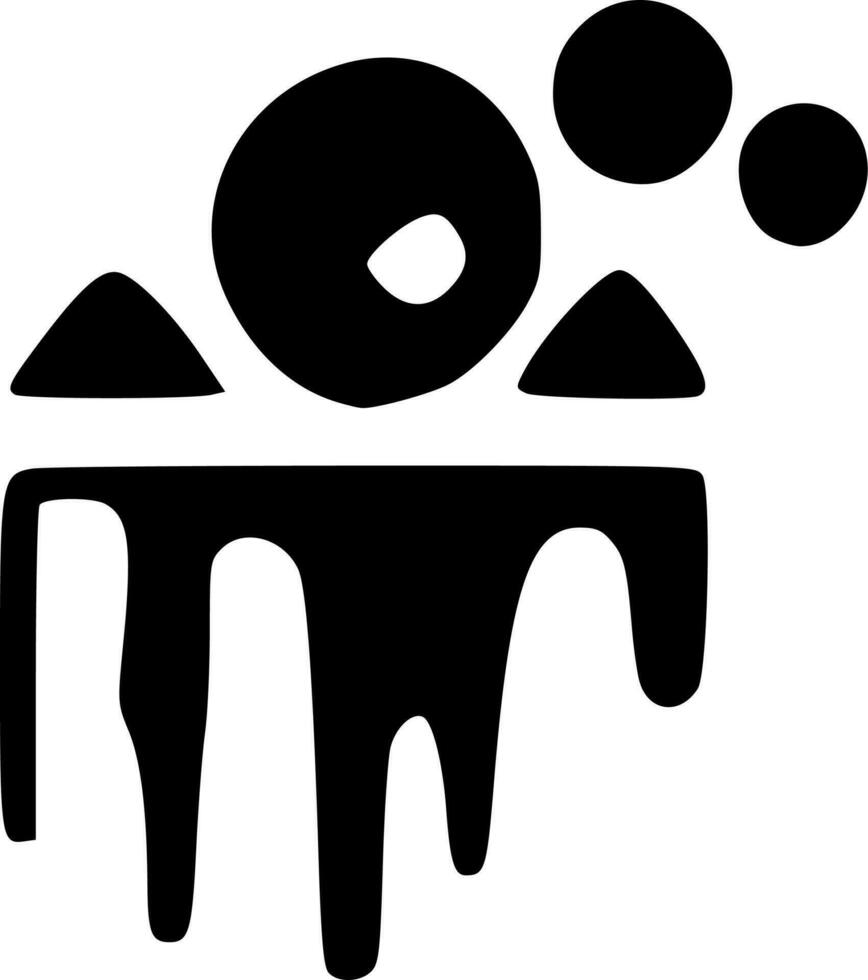 negro zombi icono vector