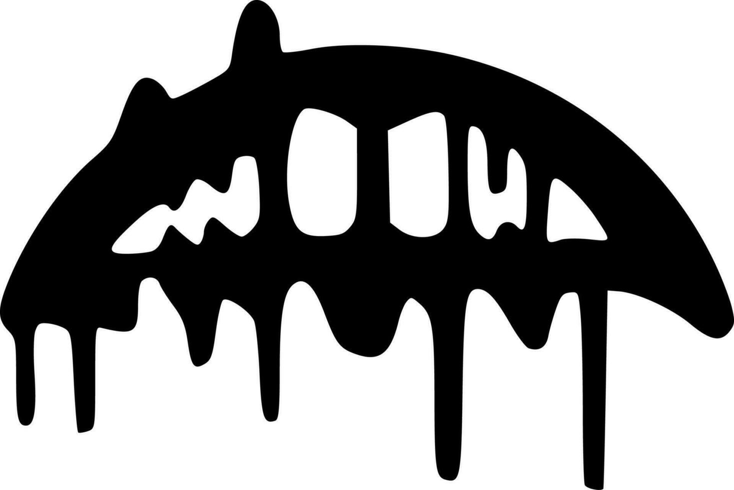 black zombie icon vector