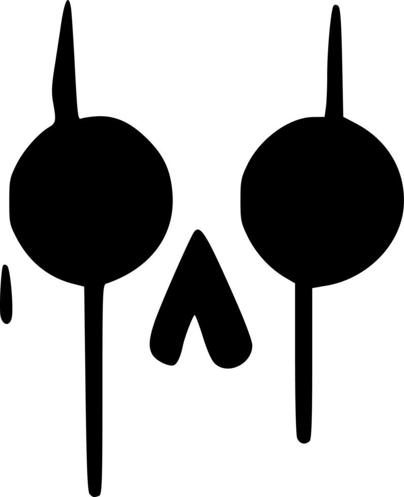 black zombie icon vector