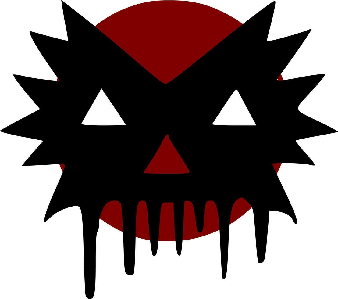 black zombie icon vector