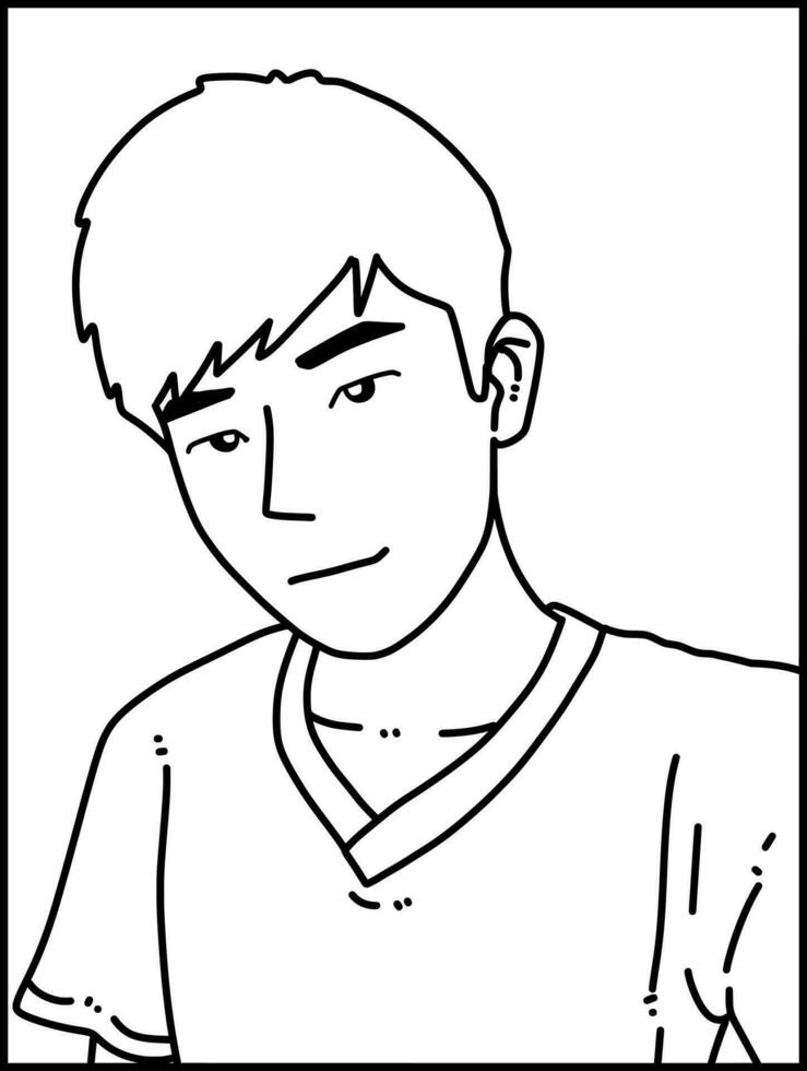 man cartoon for coloring vector