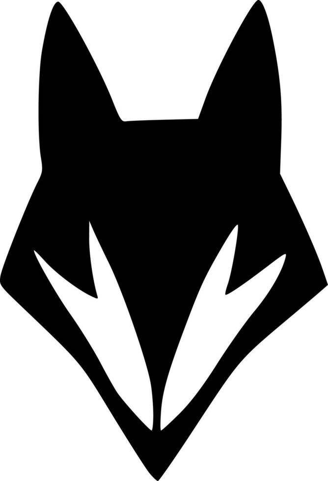 black wolf icon vector