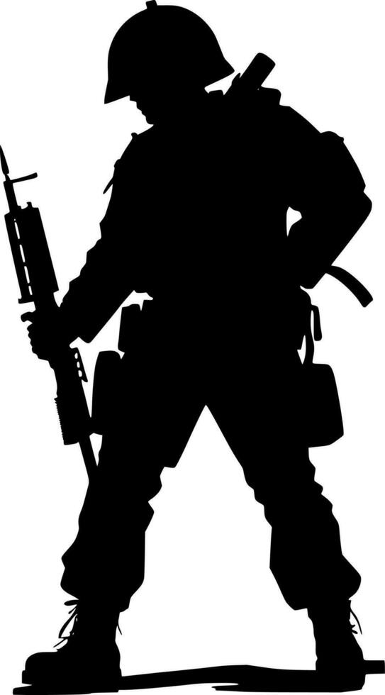 black army shape vector