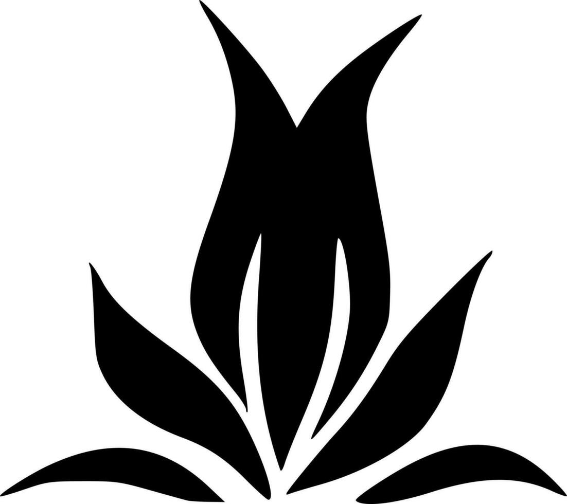 black plant icon vector
