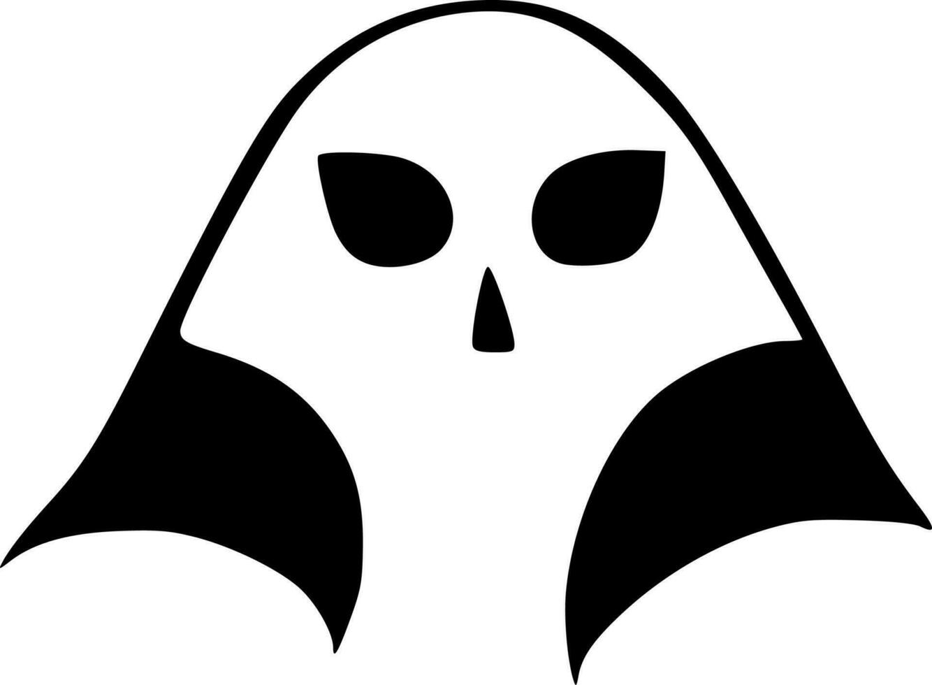 evil ghost cartoon vector