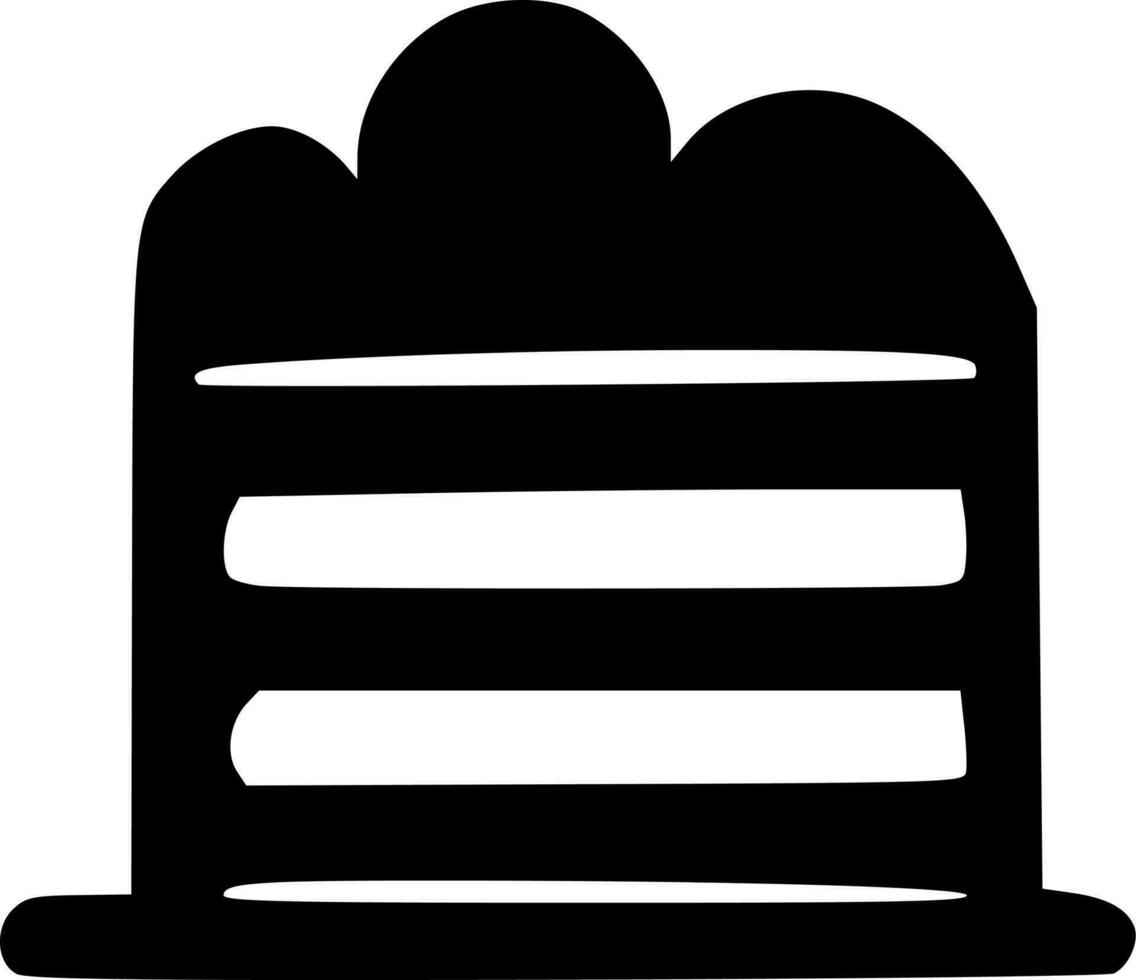 black cake icon vector