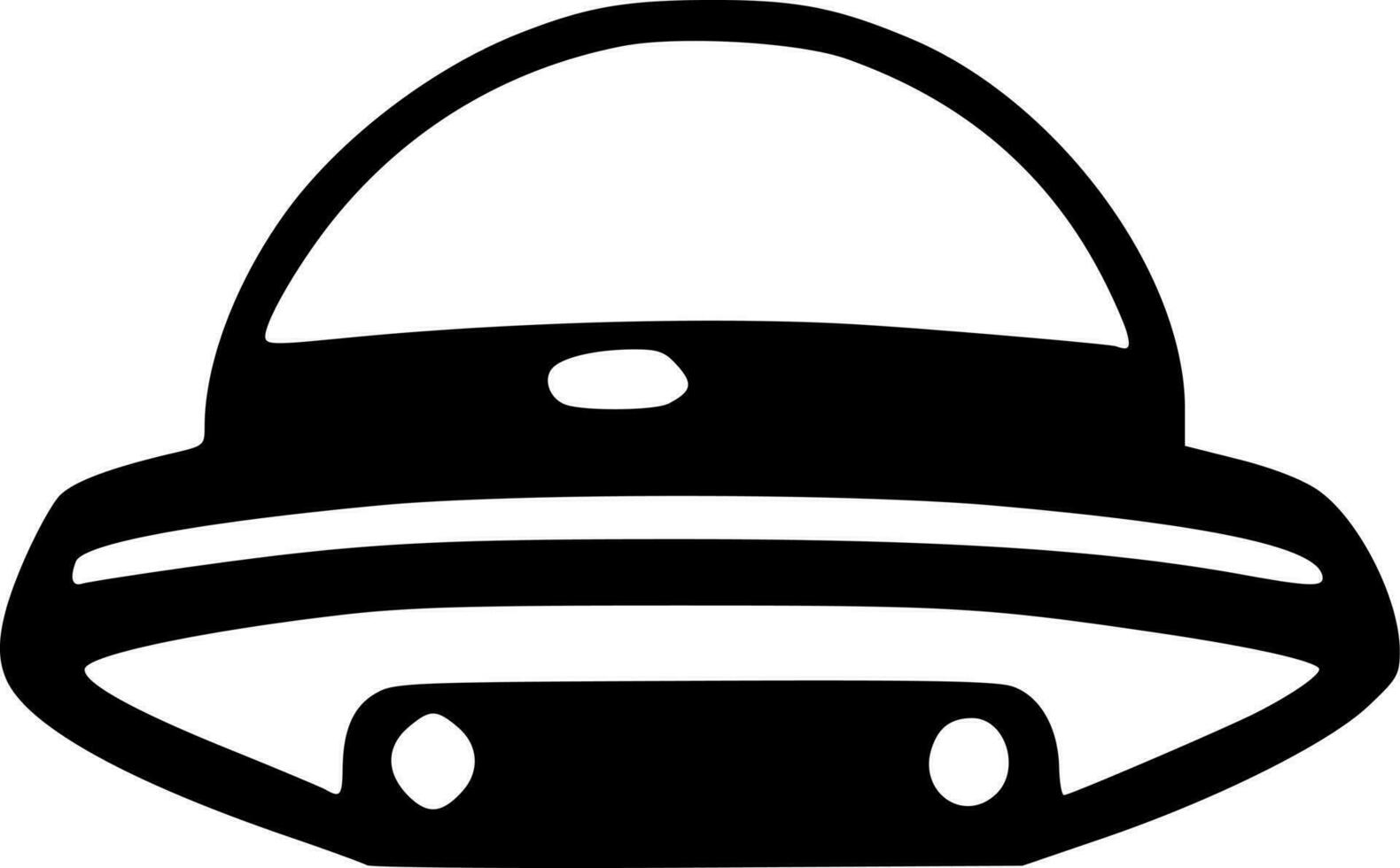 black ufo icon vector