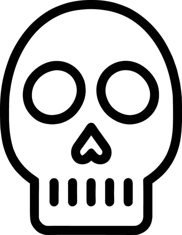 Human skull , death or dead flat vector icon for games and websites