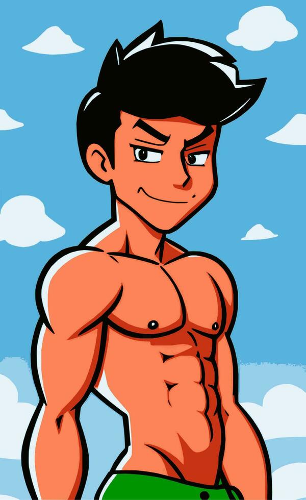 cute man cartoon vector