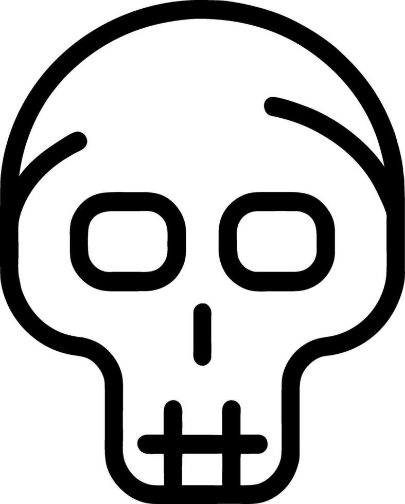 Human skull , death or dead flat vector icon for games and websites