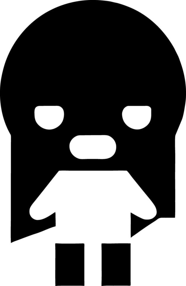 black evil monster vector