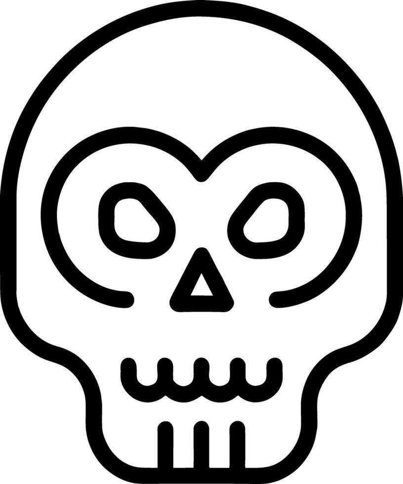 Human skull , death or dead flat vector icon for games and websites