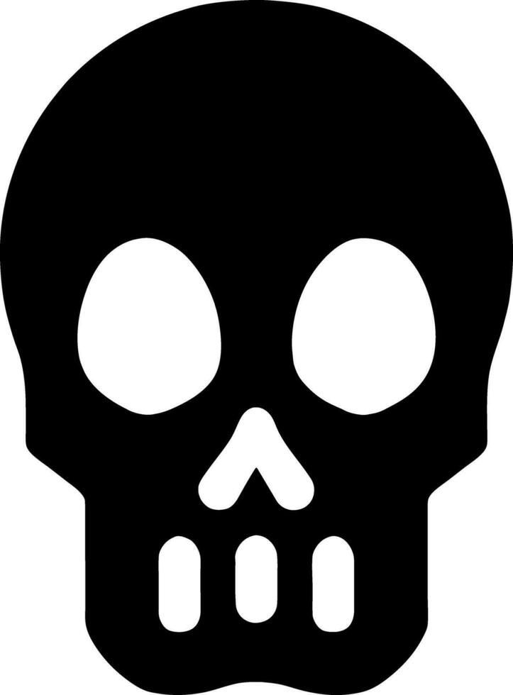Human skull , death or dead flat vector icon for games and websites