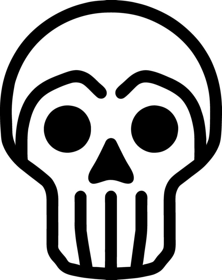 Human skull , death or dead flat vector icon for games and websites