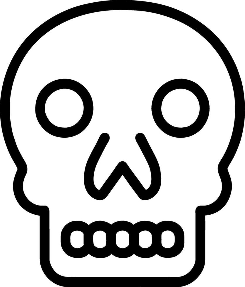 Human skull , death or dead flat vector icon for games and websites
