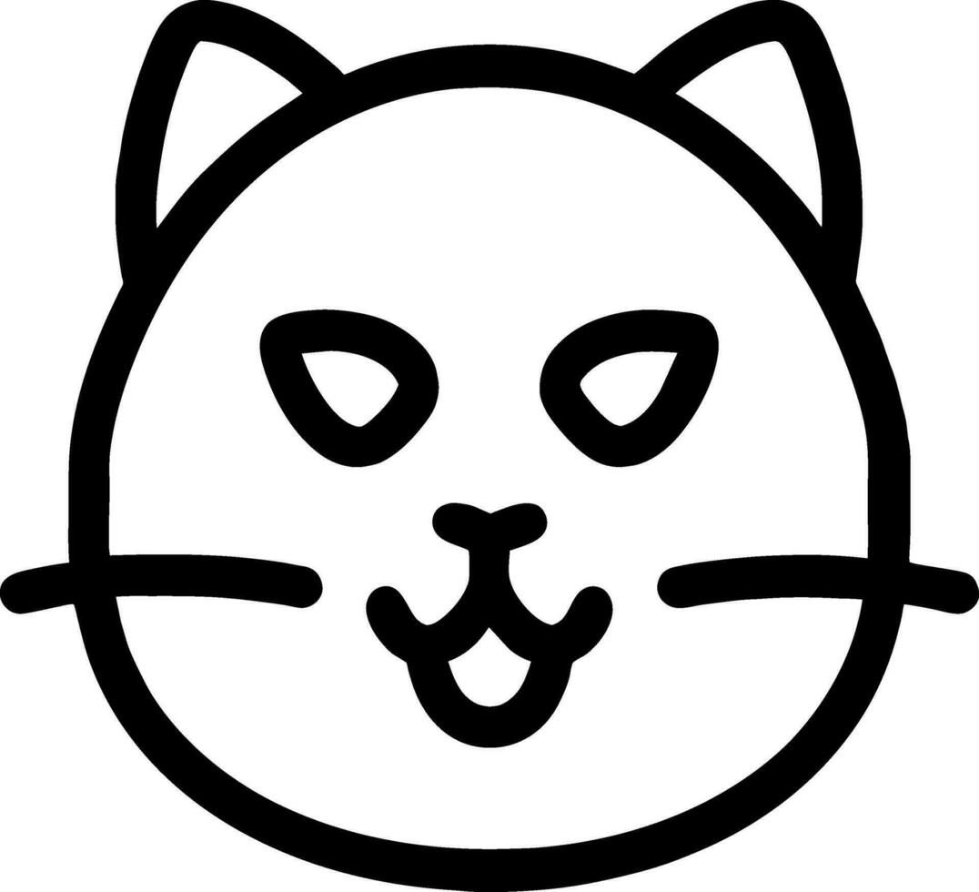 Cat line icon, outline vector sign,