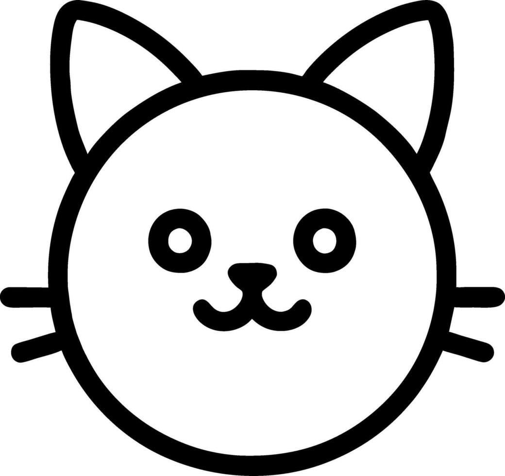 gato línea icono, contorno vector firmar,