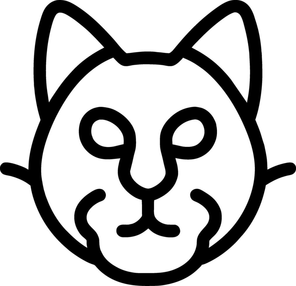 Cat line icon, outline vector sign,